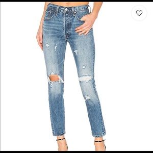 Levi’s 501 skinny selvage jeans